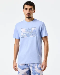 Adachi Camo T-Shirt Cornflower Blue