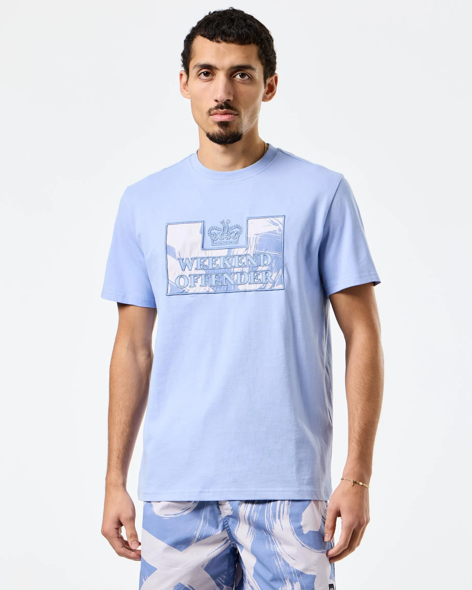 Adachi Camo T-Shirt Cornflower Blue