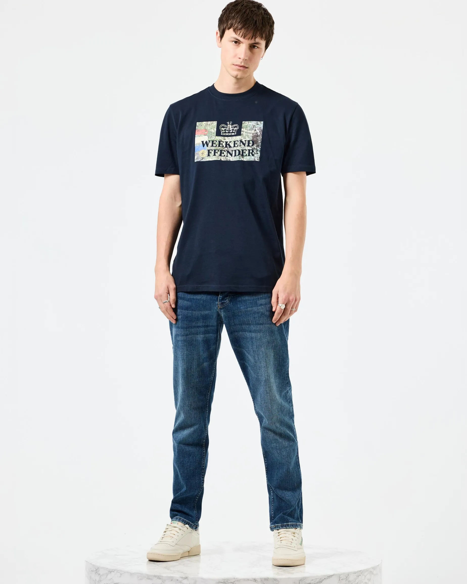 Badman Graphic T-Shirt Navy
