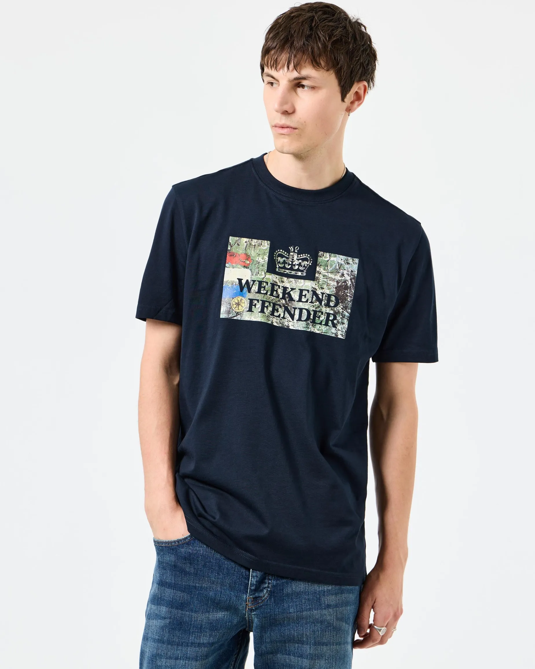 Badman Graphic T-Shirt Navy