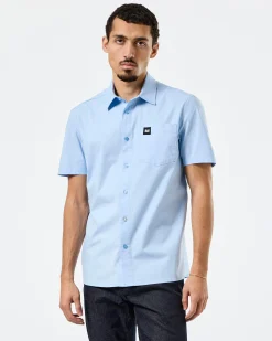 Borak Short Sleeve Shirt Ocean Wave Blue