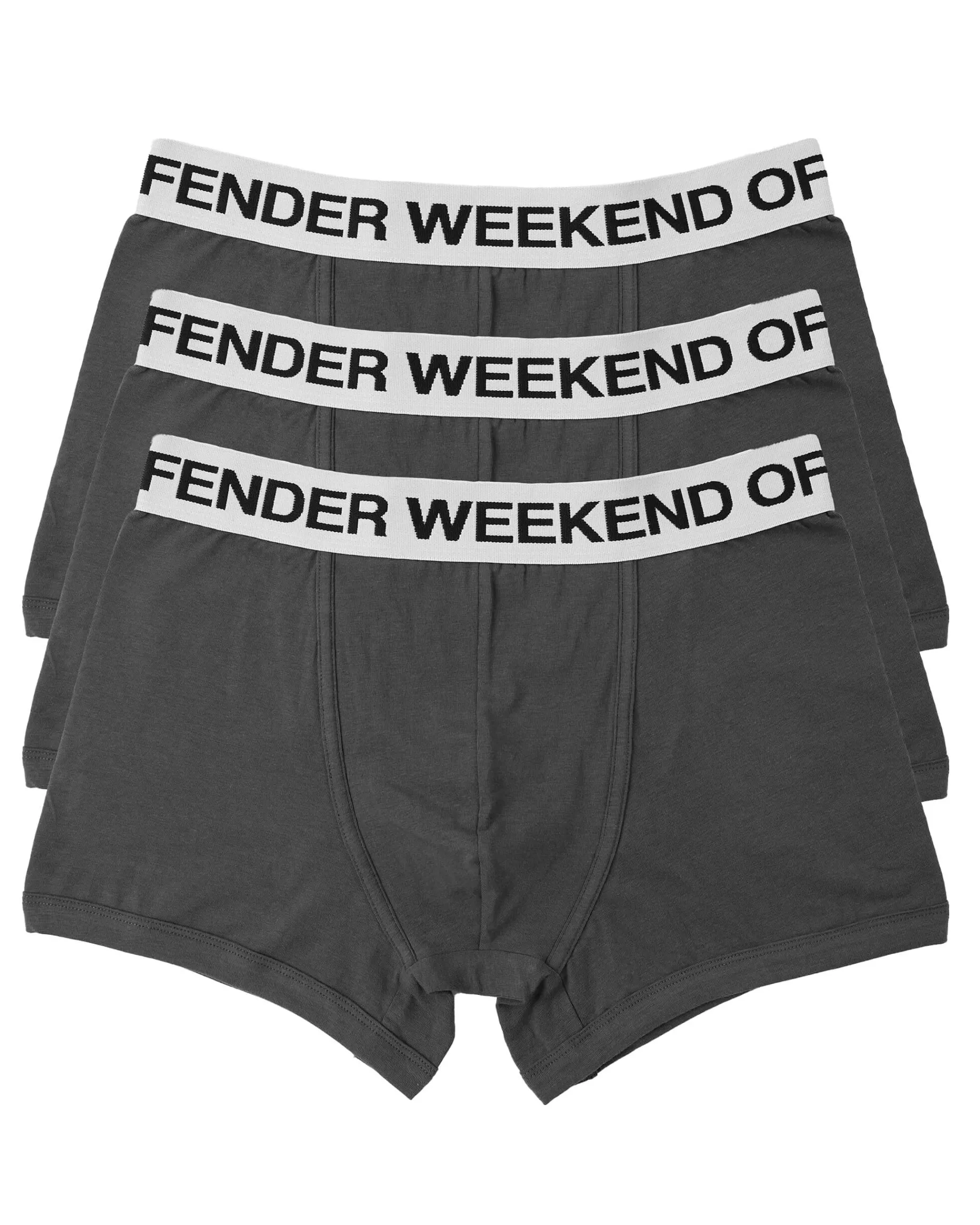 Boxer Shorts Pack Of 3 Dark Charcoal