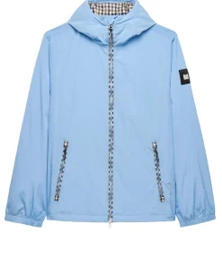 Campania Check Windbreaker Jacket Sea Marine Blue