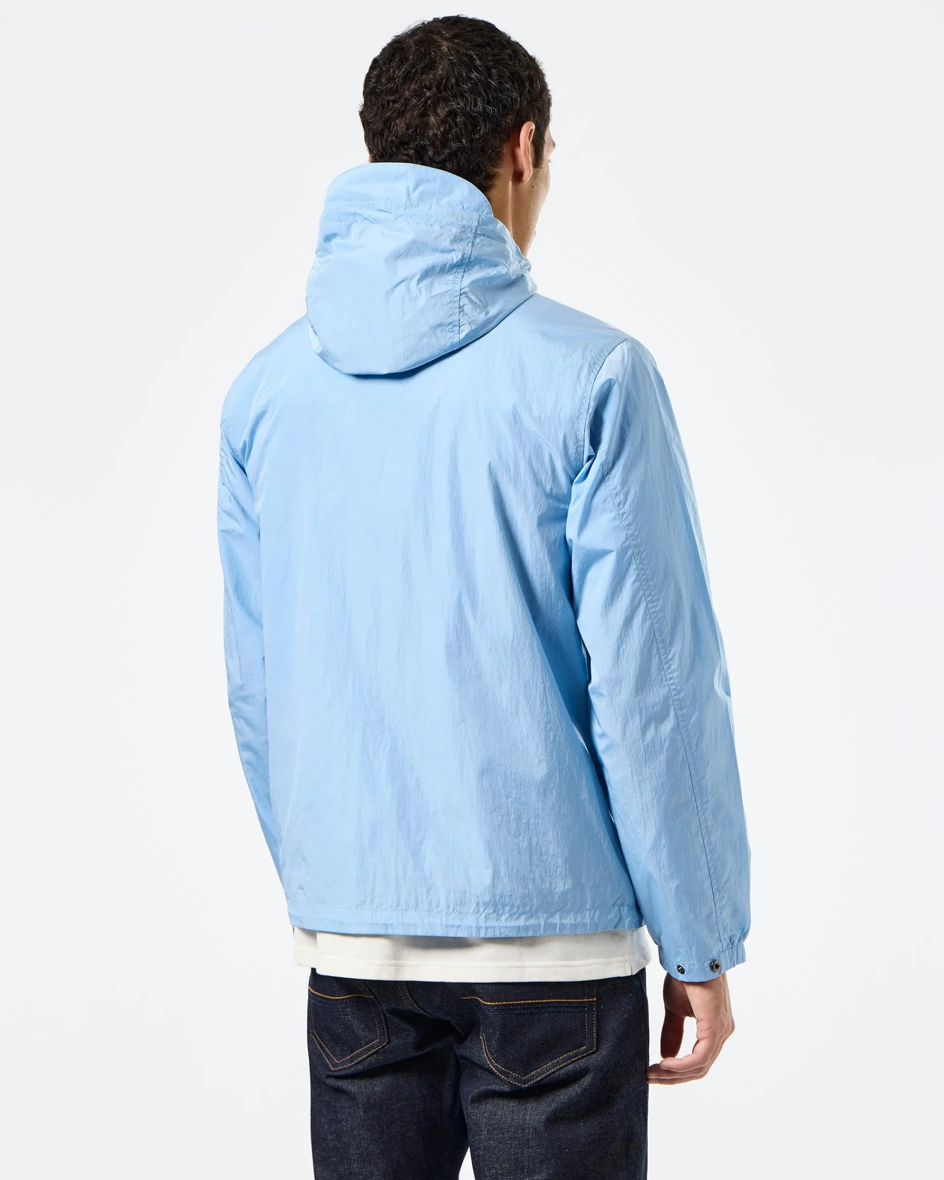 Campania Check Windbreaker Jacket Sea Marine Blue