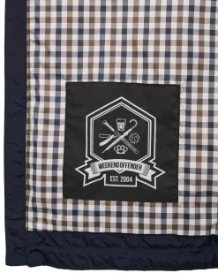 Campania Check Windbreaker Jacket Navy