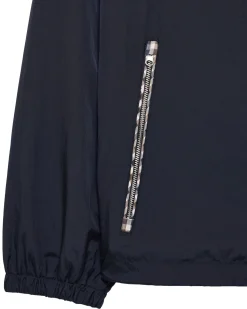 Campania Check Windbreaker Jacket Navy