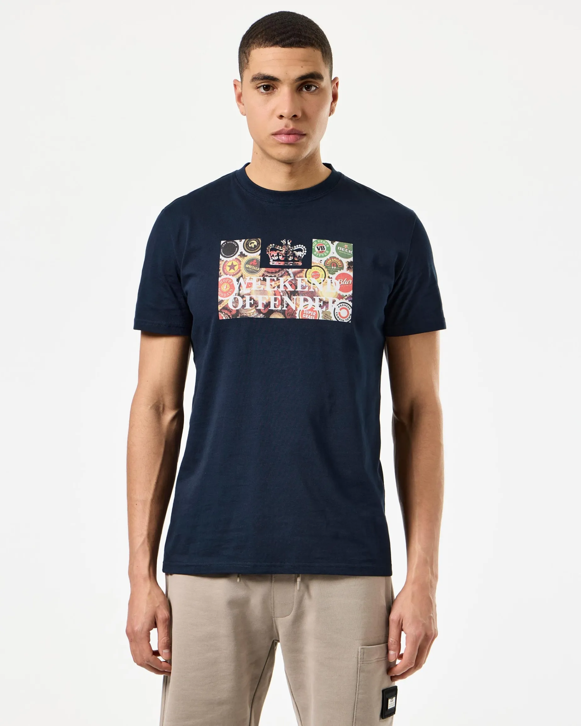 Caps Graphic T-Shirt Navy
