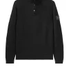 Castillos Knitted Wool Quarter Neck Sweater Black