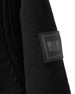 Castillos Knitted Wool Quarter Neck Sweater Black