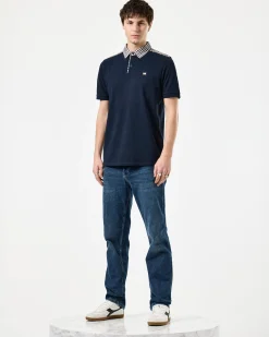Costa Polo Shirt Navy/Mid House Check