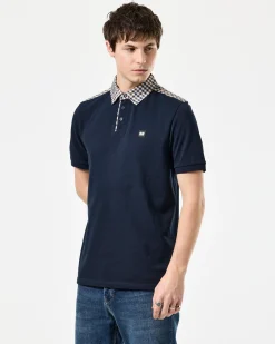 Costa Polo Shirt Navy/Mid House Check