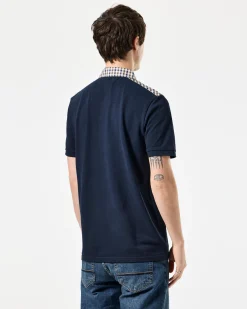 Costa Polo Shirt Navy/Mid House Check