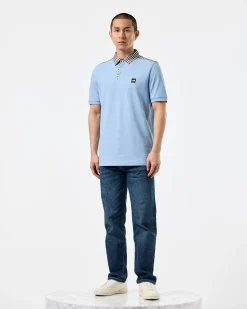 Costa Polo Shirt Sea Marine Blue/Mid House Check