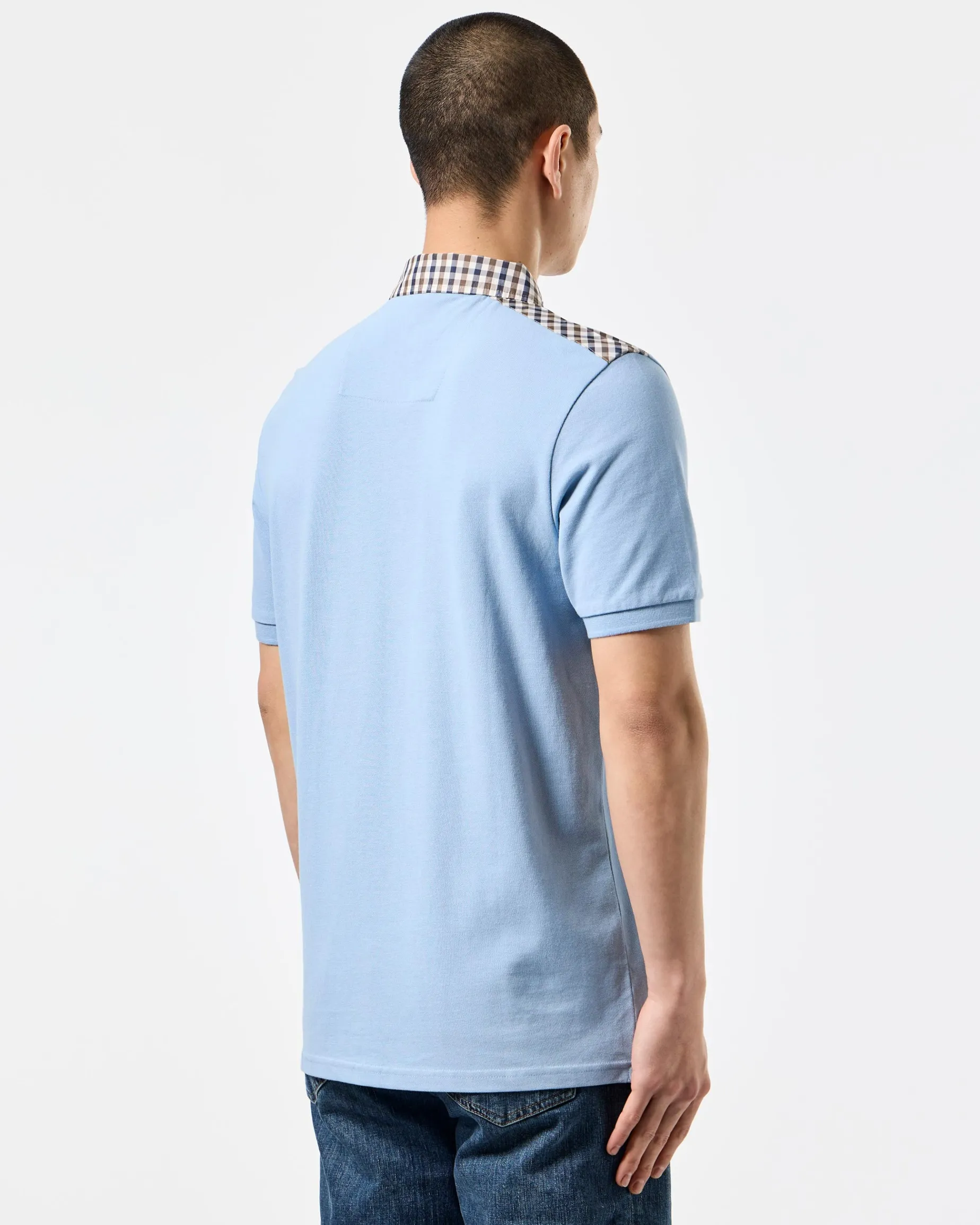 Costa Polo Shirt Sea Marine Blue/Mid House Check