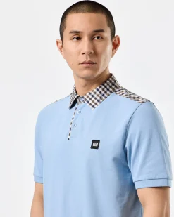 Costa Polo Shirt Sea Marine Blue/Mid House Check