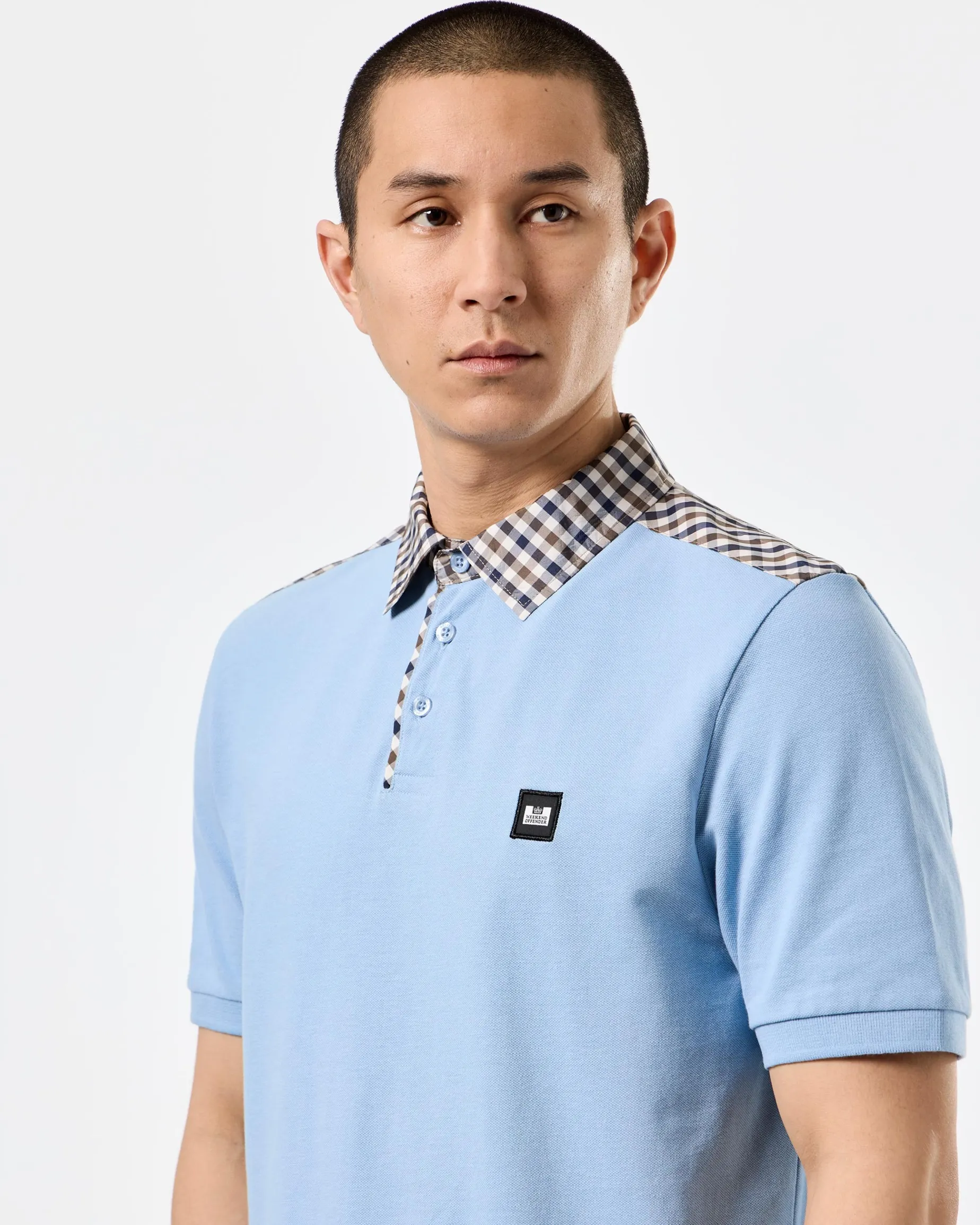 Costa Polo Shirt Sea Marine Blue/Mid House Check