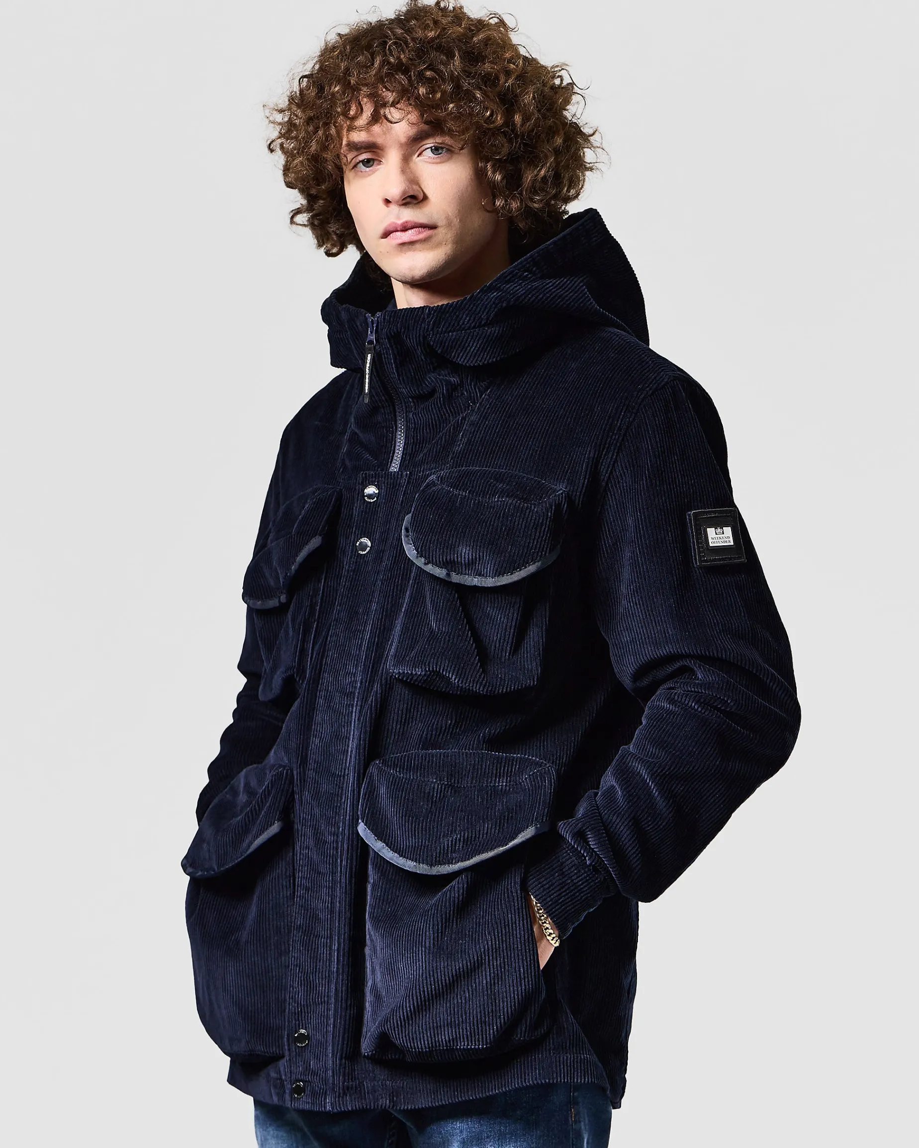 Cotoca Cord Field Jacket Navy
