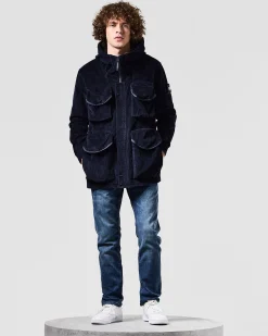 Cotoca Cord Field Jacket Navy