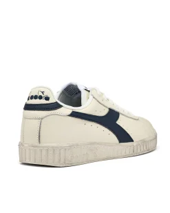 Diadora Game L Low Waxed Trainers White/Caspian Sea