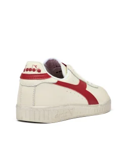 Diadora Game L Low Waxed Trainers White/Red Pepper