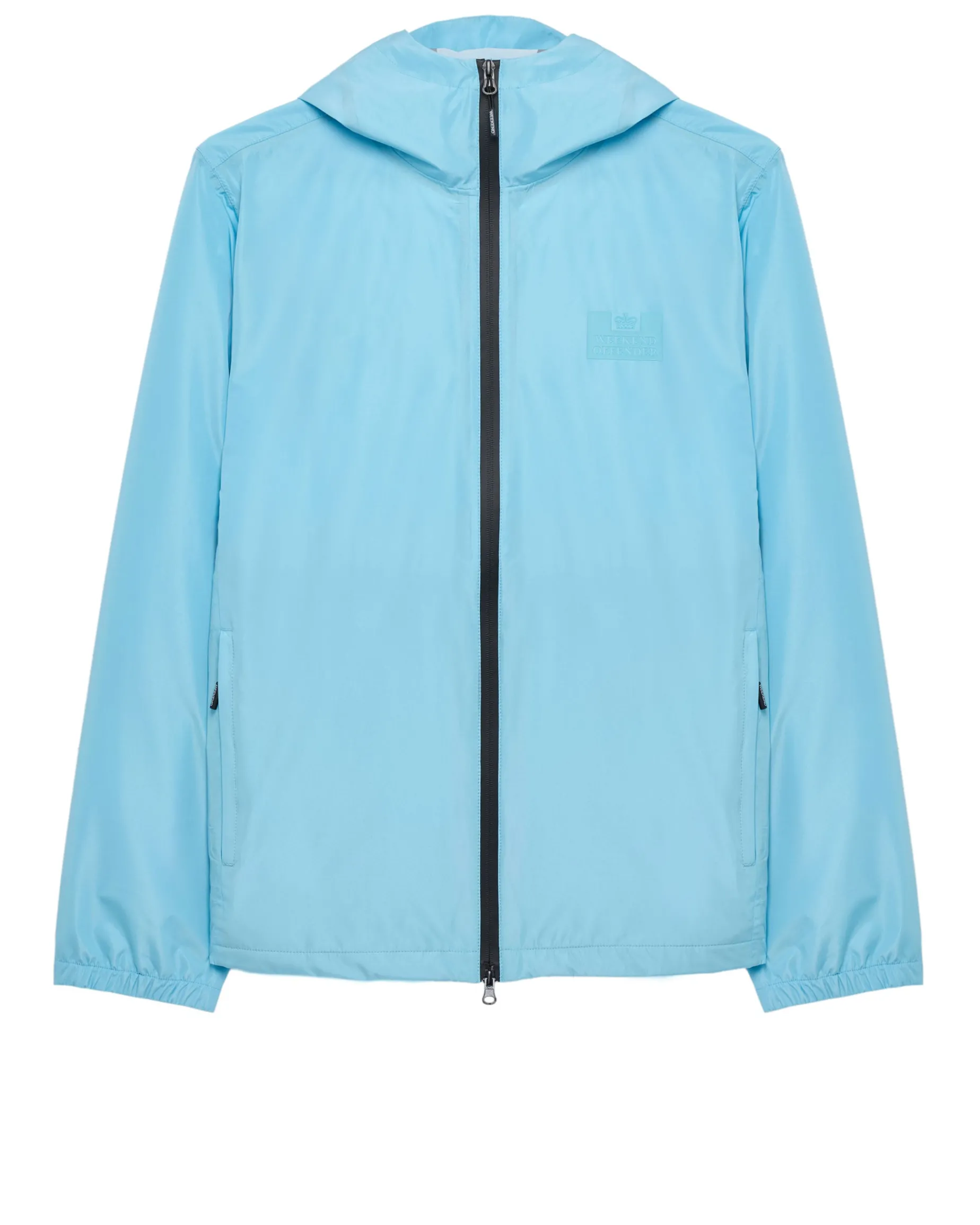 Football + Festivals Waterproof Pack Away Jacket Ocean Wave Blue