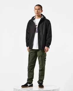 Football + Festivals Waterproof Pack Away Jacket Black