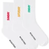 Friday/Saturday/Sunday Sports Socks White