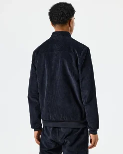 Hemsley Cord Track Top Navy