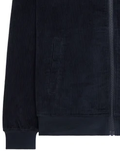 Hemsley Cord Track Top Navy