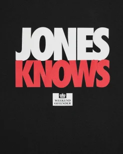 Jones Knows Graphic T-Shirt Black