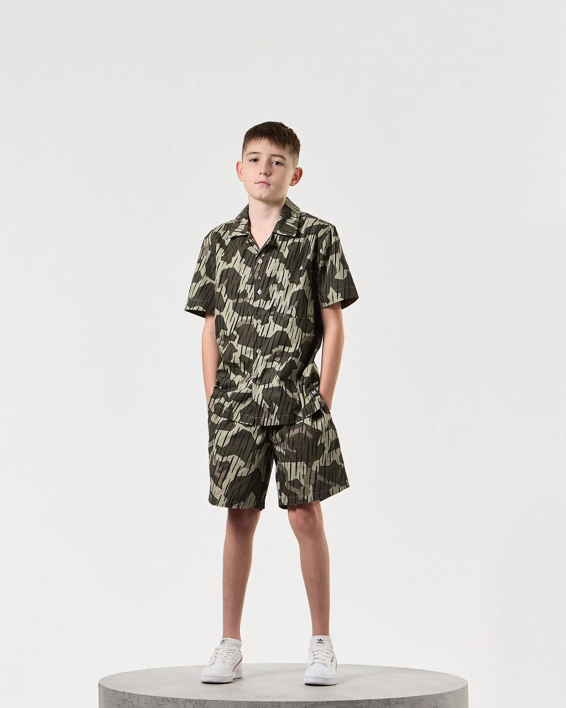 Kids Anzio Shorts Castle Green Rain Camo