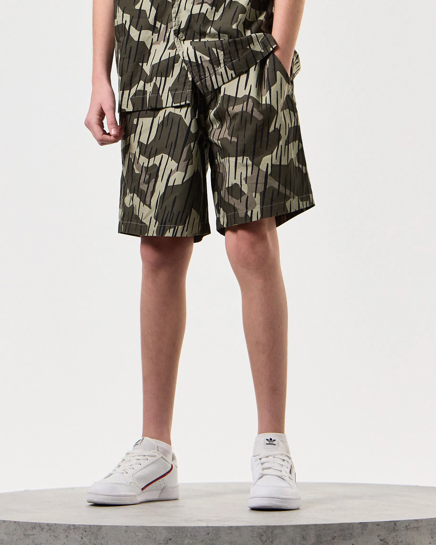 Kids Anzio Shorts Castle Green Rain Camo