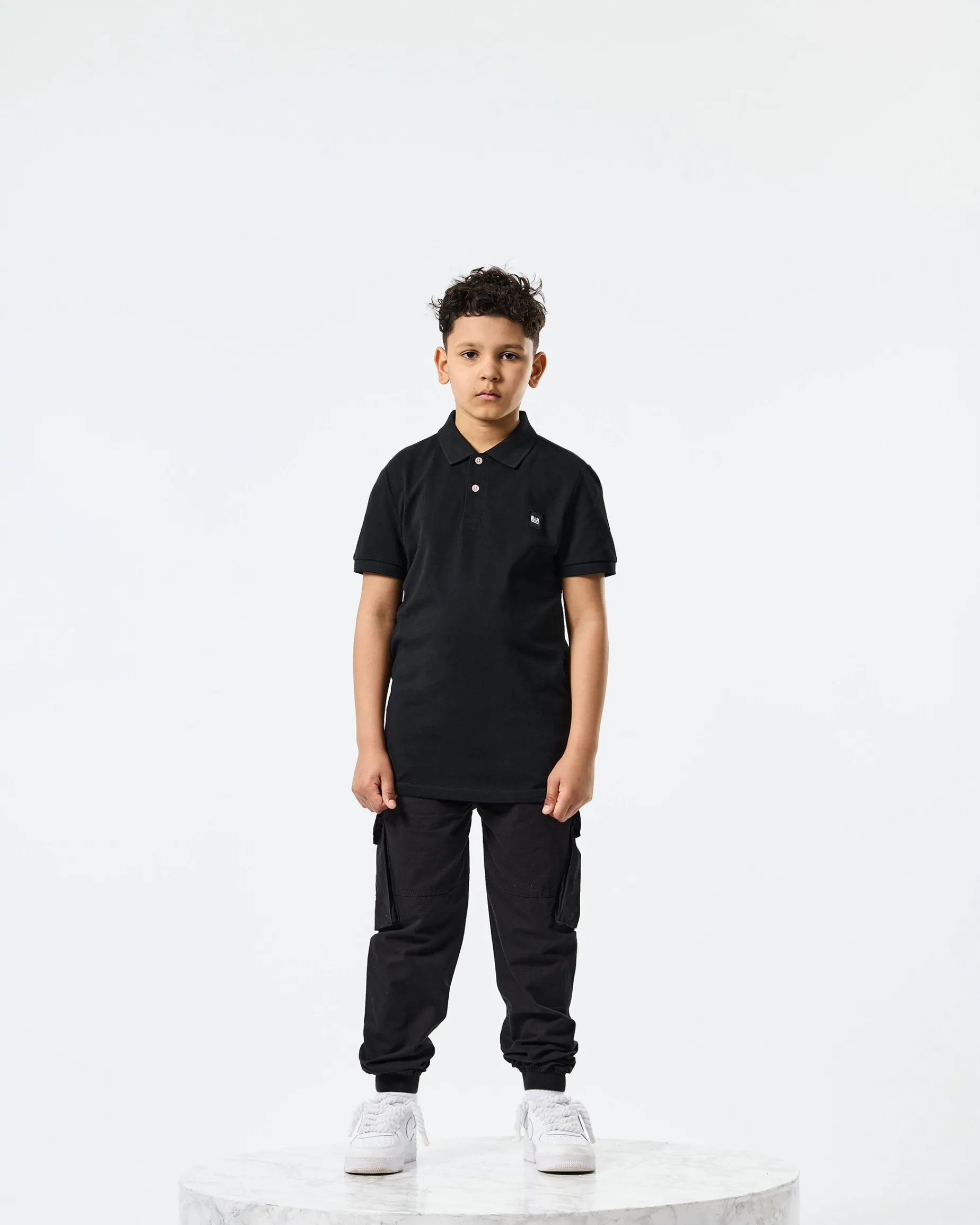 Kids Caneiros Polo Shirt Black