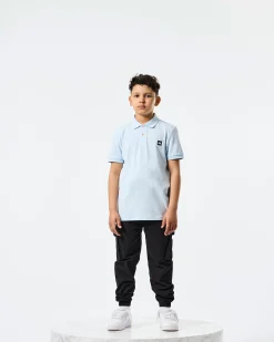 Kids Caneiros Polo Shirt Ocean Wave Blue