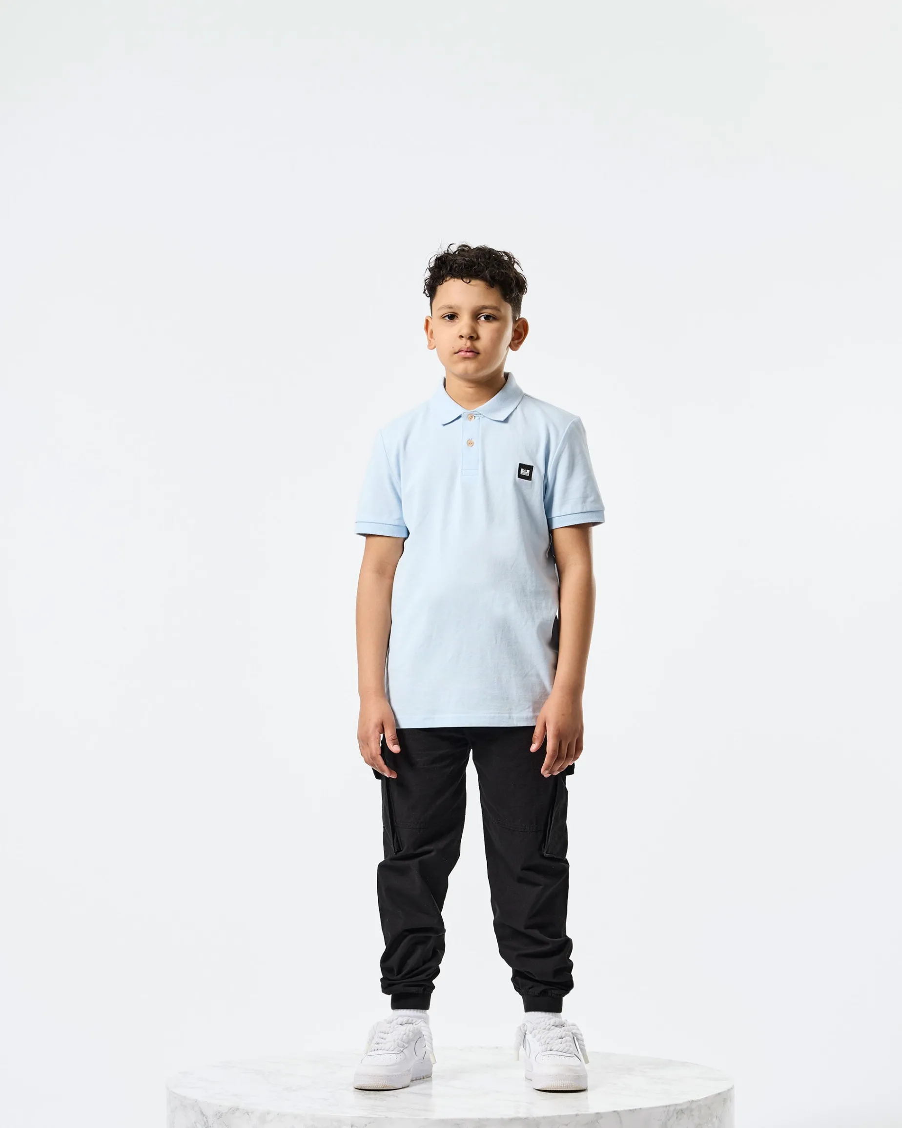 Kids Caneiros Polo Shirt Ocean Wave Blue