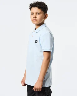 Kids Caneiros Polo Shirt Ocean Wave Blue