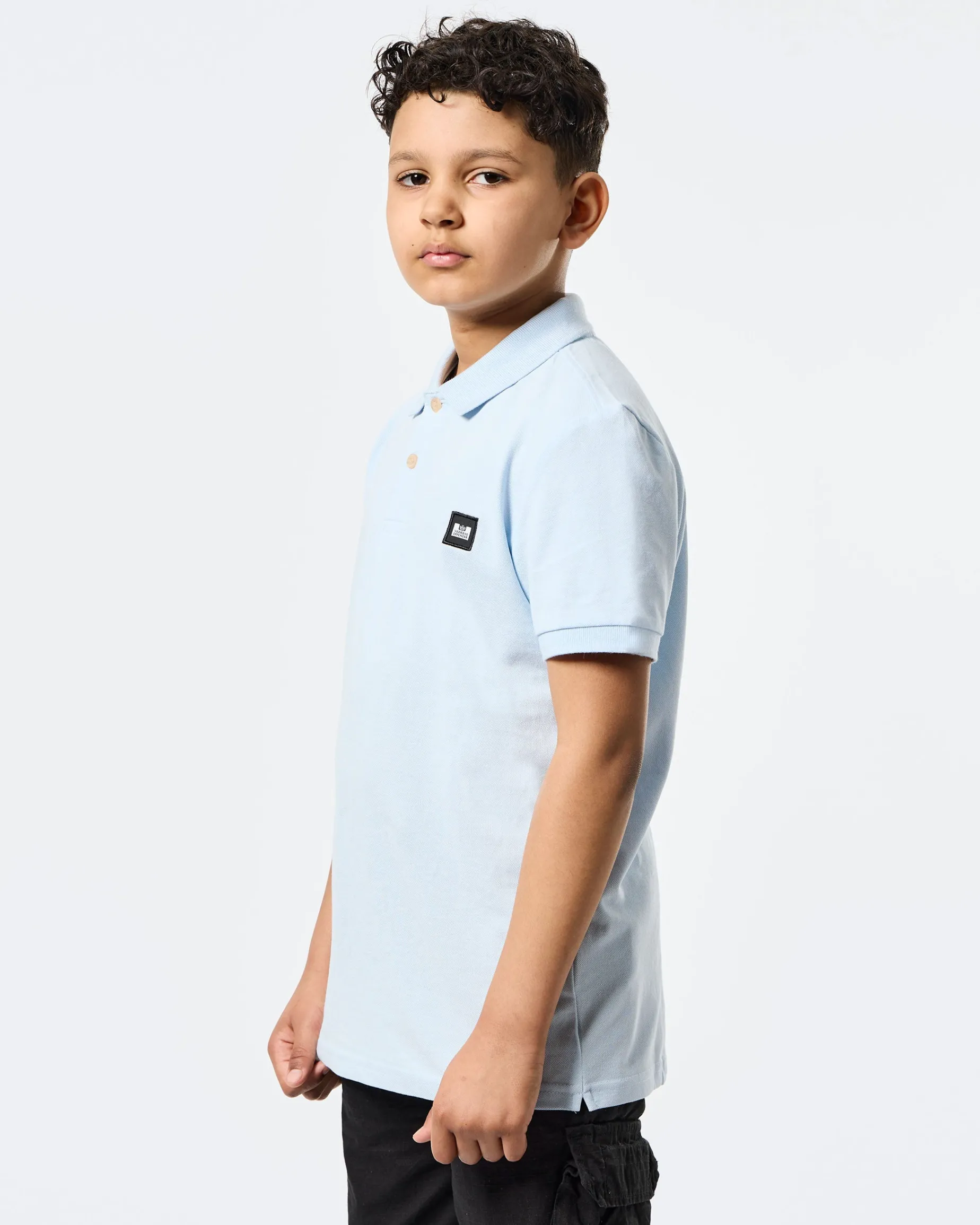 Kids Caneiros Polo Shirt Ocean Wave Blue