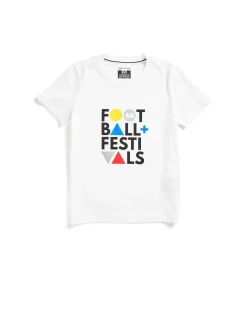 Kids Football + Festivals Graphic T-Shirt White