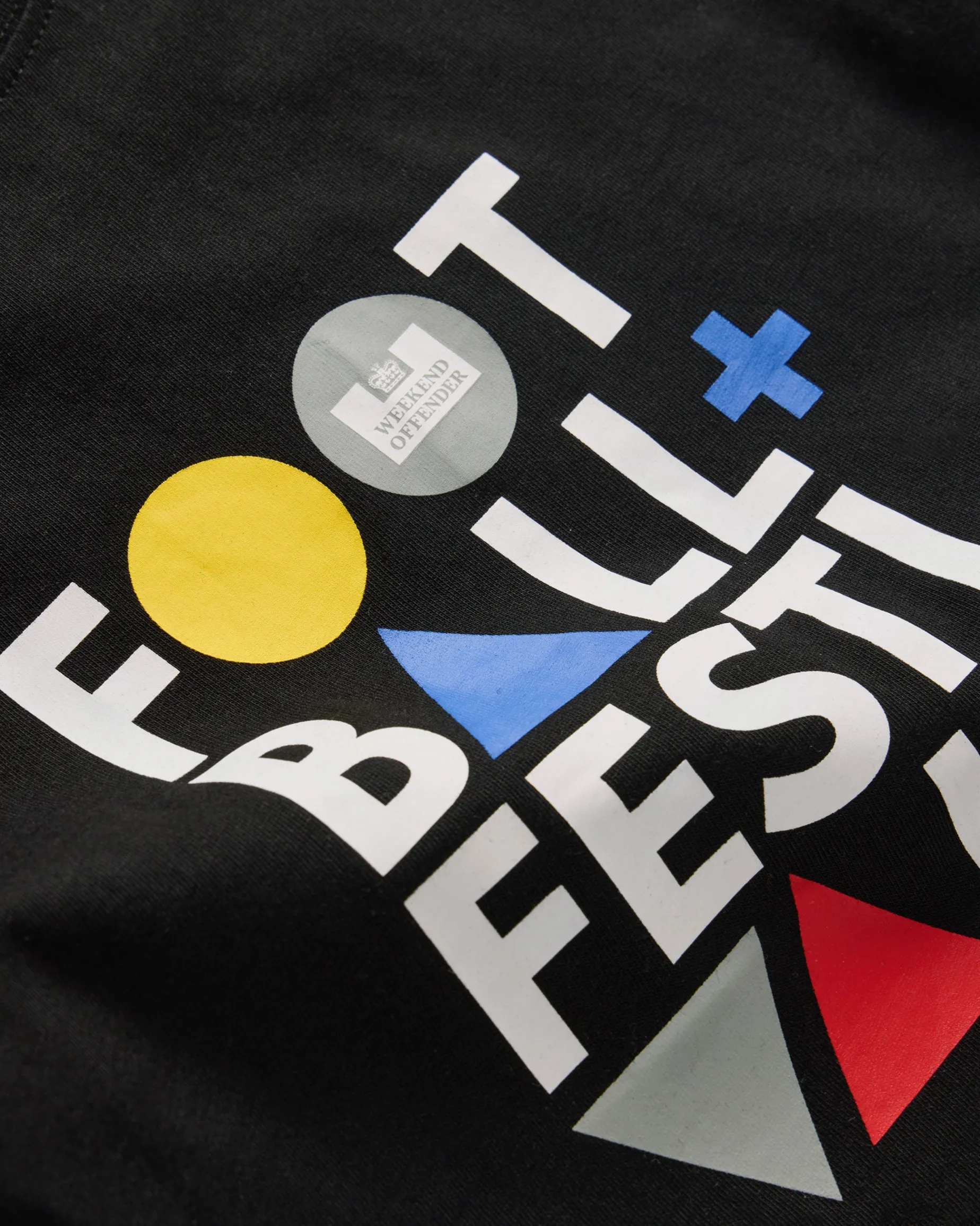 Kids Football + Festivals Graphic T-Shirt Black