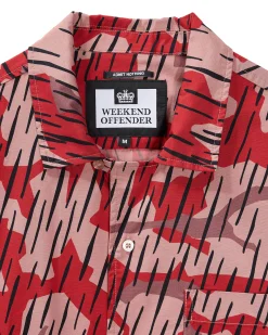 Kids Monuriki Camo Shirt Blaze Red Rain Camo