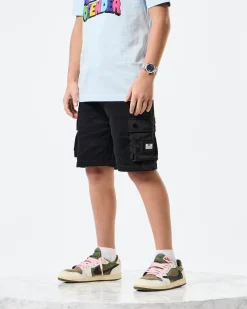 Kids Pink Sands Jogger Shorts Black