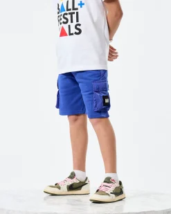 Kids Pink Sands Jogger Shorts Bluebell