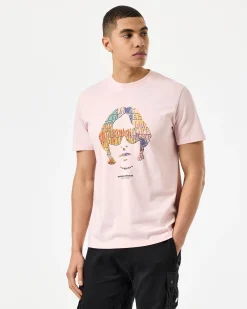 Kinky Afro Graphic T-Shirt Pale Blush