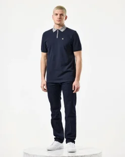 Lachine Polo Shirt Navy/Mid House Check
