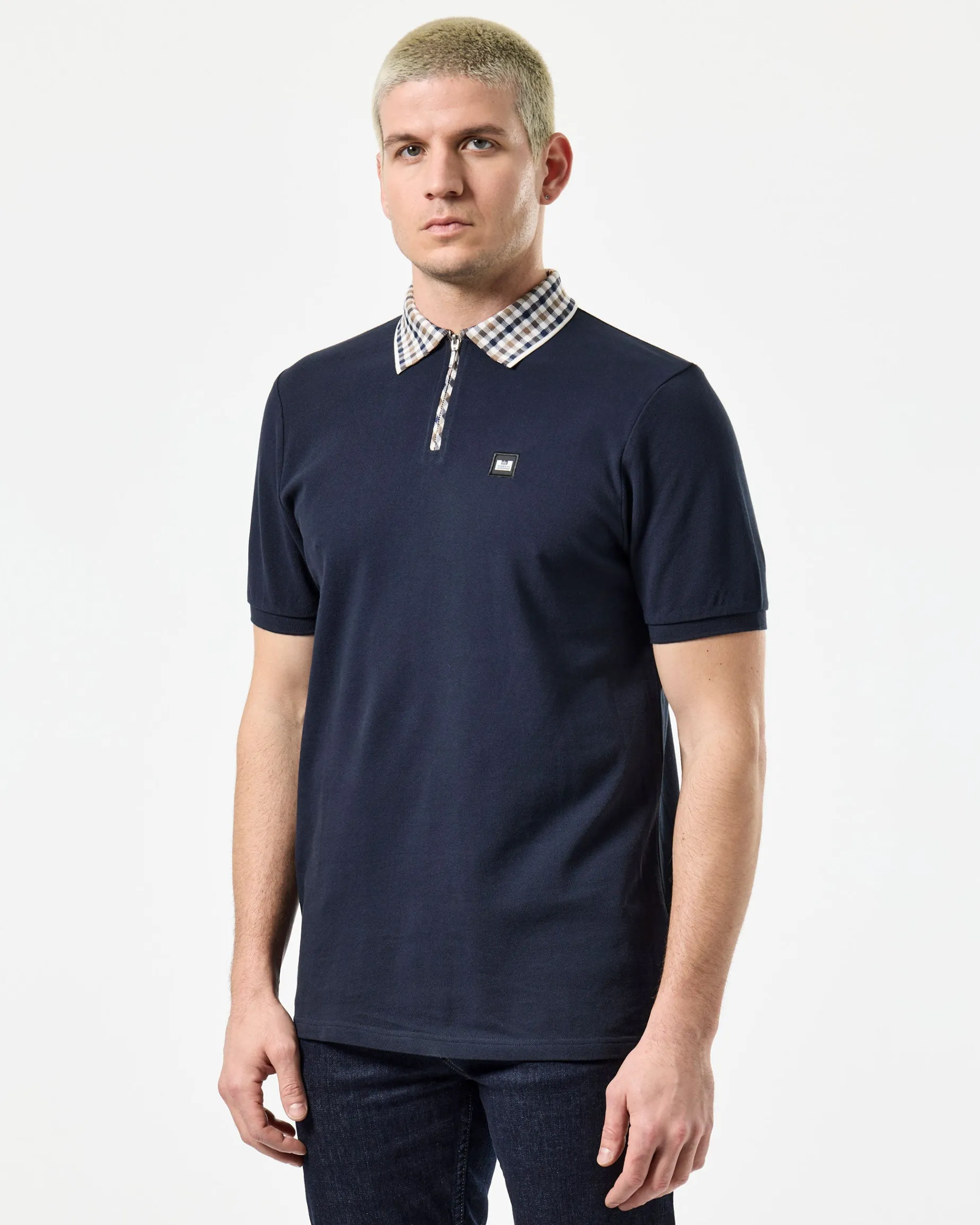 Lachine Polo Shirt Navy/Mid House Check