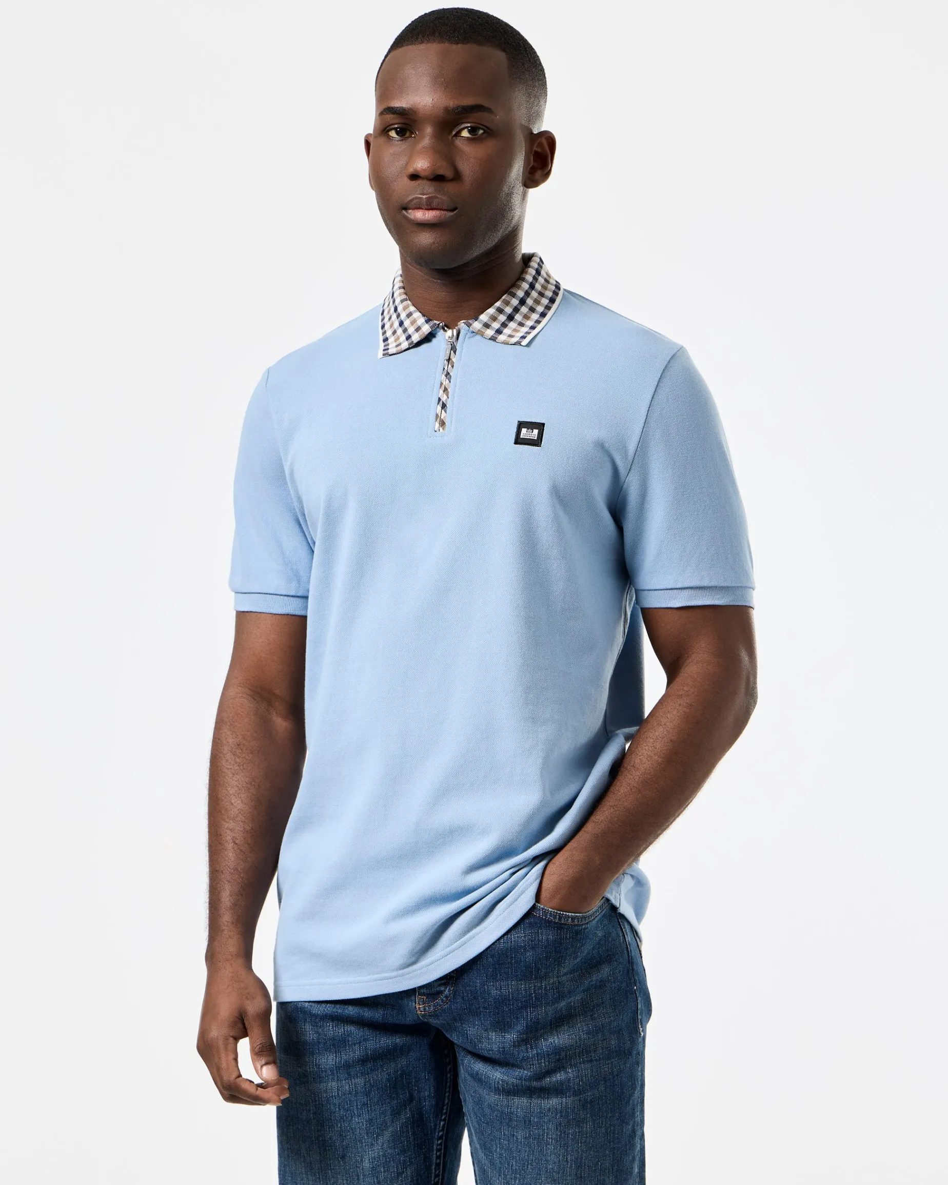 Lachine Polo Shirt Sea Marine Blue/Mid House Check