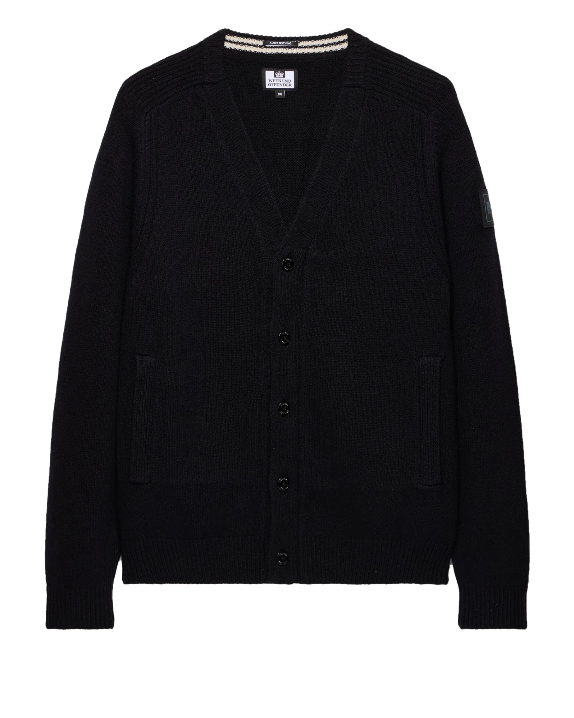 Lauda Knitted Wool Cardigan Black