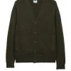 Lauda Knitted Wool Cardigan Castle Green