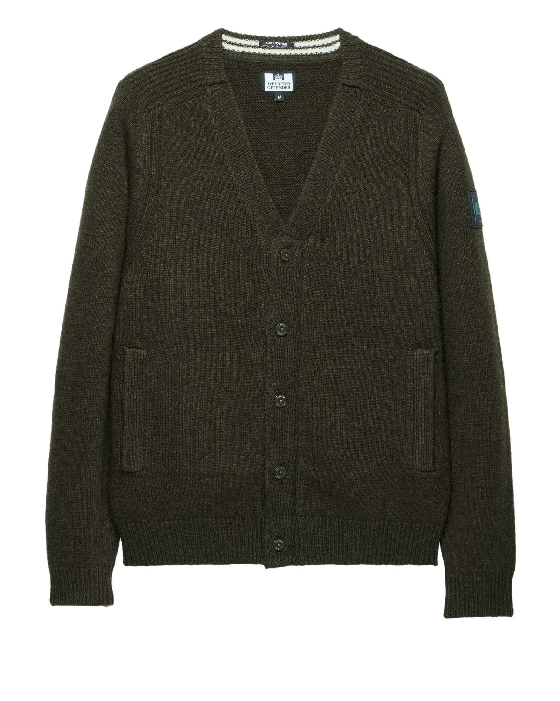 Lauda Knitted Wool Cardigan Castle Green