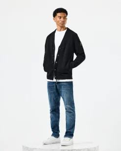 Lauda Knitted Wool Cardigan Black
